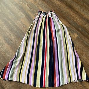 Ann Taylor LOFT Multi Color Stripe Halter Swing Dress NWT - L